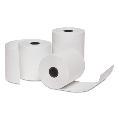 Bond Paper Rolls, 2.75 x 128 ft, White, 10/Pack