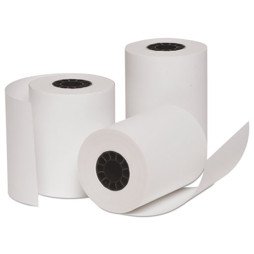 BOND PAPER ROLLS, 3" X 128 FT, WHITE, 10/PACK