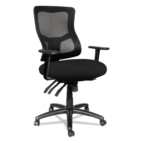 ALERA ELUSION II SERIES MESH MID-BACK MULTI-FUNCTION WITH SEAT SLIDE CHAIR, SUPPORTS UP TO 275 LBS, BLACK SEAT/BACK/BASE