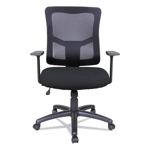 Image of Alera Elusion II Series Mesh Mid-Back Swivel/Tilt Chair, Supports Up to 275 lb, 18.11" to 21.77" Seat Height, Black