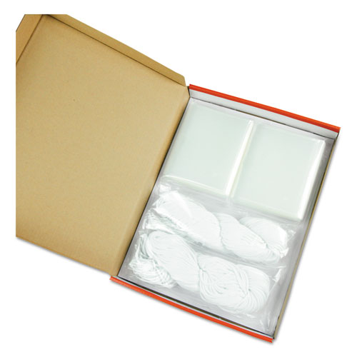 Image of Universal® Clear Badge Holders W/Garment-Safe Clips, 2 1/4 X 3 1/2, White Inserts, 50/Box