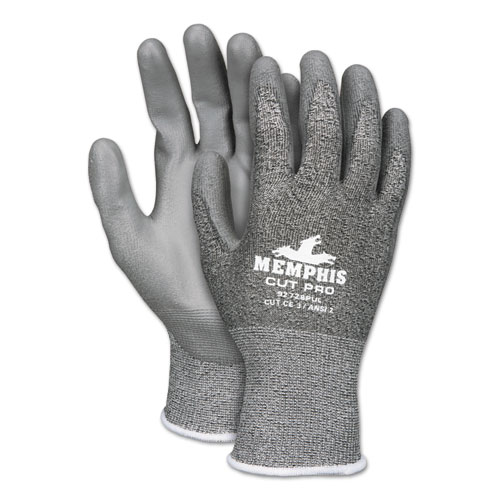Memphis Cut Pro 92728pu Glove, Black/white/gray, Medium, Dozen