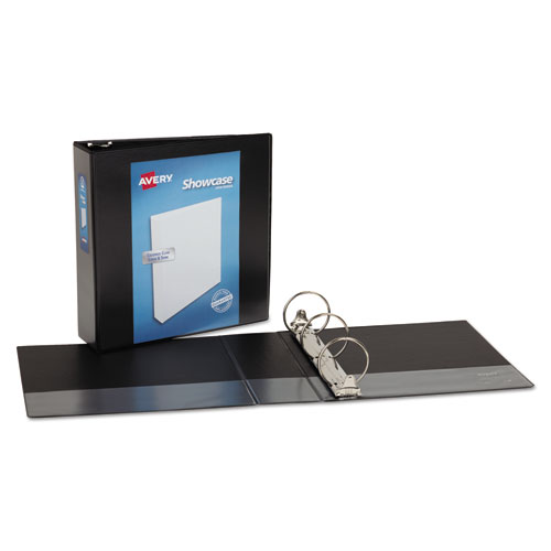 Image of Avery® Showcase Economy View Binder With Round Rings, 3 Rings, 3" Capacity, 11 X 8.5, Black
