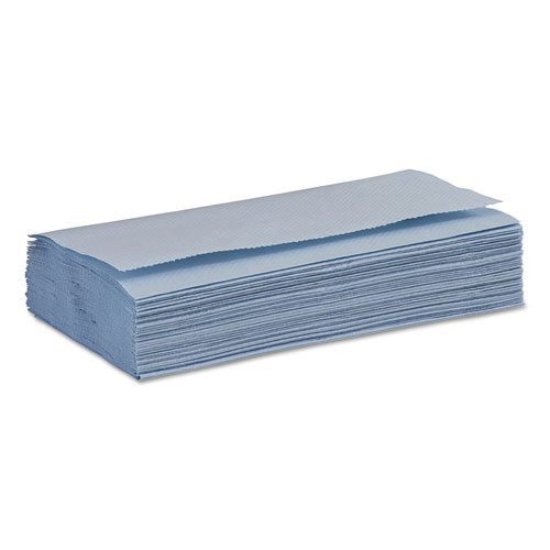Windshield Paper Towels, Unscented, 9.125 x 10.25, Blue, 250/PK, 9 Packs/Carton
