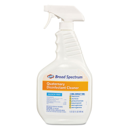 Clorox® Broad Spectrum Quaternary Disinfectant Cleaner, 32 oz Spray Bottle