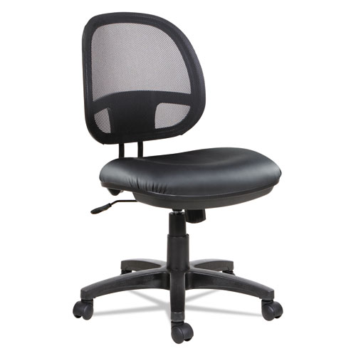Image of Alera Interval Series Swivel/Tilt Mesh Chair, Supports Up to 275 lb, 18.3" to 23.42" Seat Height, Black