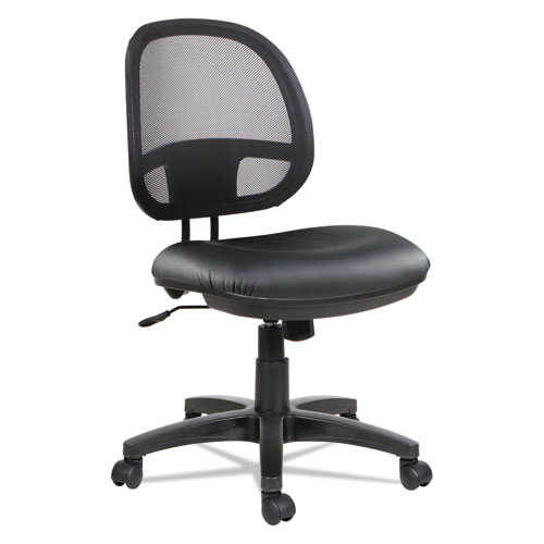 ALERA INTERVAL SERIES SWIVEL/TILT MESH CHAIR, SUPPORTS UP TO 275 LBS, BLACK SEAT/BLACK BACK, BLACK BASE