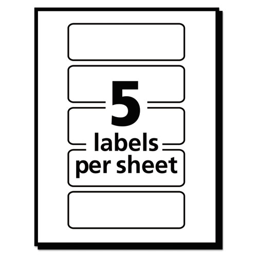 Image of Printable Self-Adhesive Removable Color-Coding Labels, 1 x 3, Neon Orange, 5/Sheet, 40 Sheets/Pack, (5477)