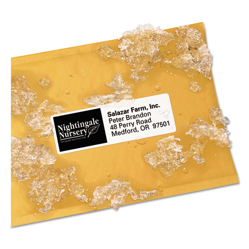 Avery® WeatherProof Addess Labels w/TrueBlock, Laser, White, 1 1/3 x 4, 700/Pack