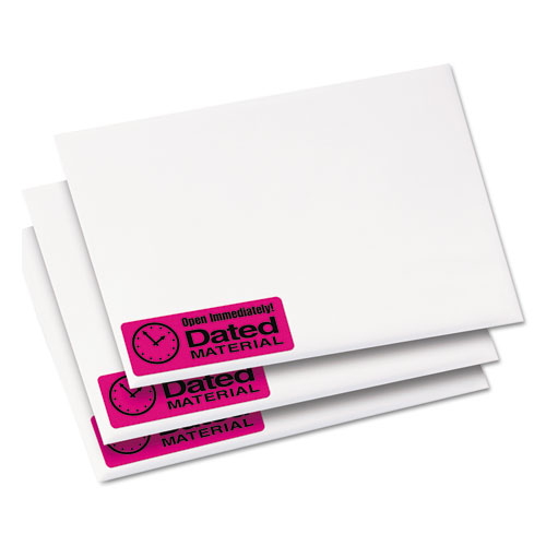 Image of High-Visibility Permanent Laser ID Labels, 1 x 2.63, Neon Magenta, 750/Pack