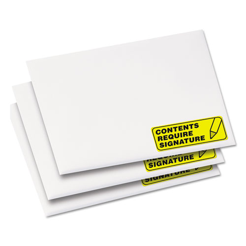Image of High-Visibility Permanent Laser ID Labels, 1 x 2.63, Neon Yellow, 750/Pack