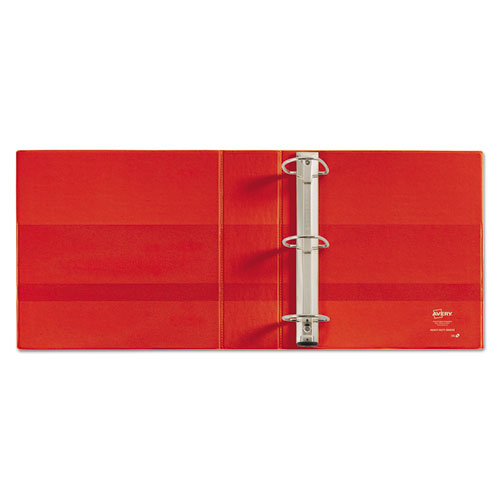 Image of Heavy-Duty Non-View Binder with DuraHinge and Locking One Touch EZD Rings, 3 Rings, 3" Capacity, 11 x 8.5, Red
