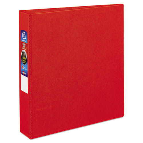 Image of Heavy-Duty Non-View Binder with DuraHinge and One Touch EZD Rings, 3 Rings, 1.5" Capacity, 11 x 8.5, Red