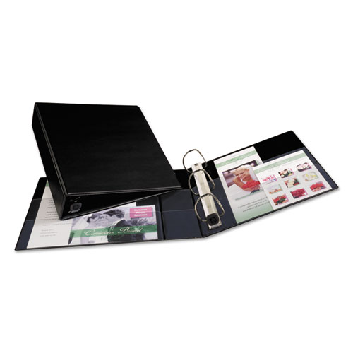 Image of Heavy-Duty Non-View Binder with DuraHinge and One Touch EZD Rings, 3 Rings, 2" Capacity, 11 x 8.5, Black