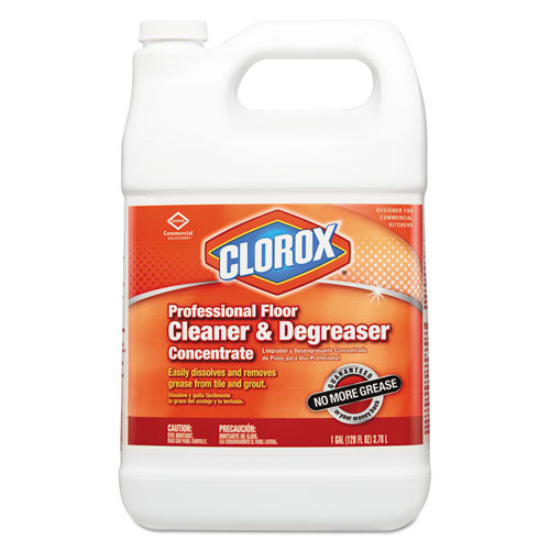 Clorox® Professional Floor Cleaner and Degreaser Concentrate, 1 gal Bottle