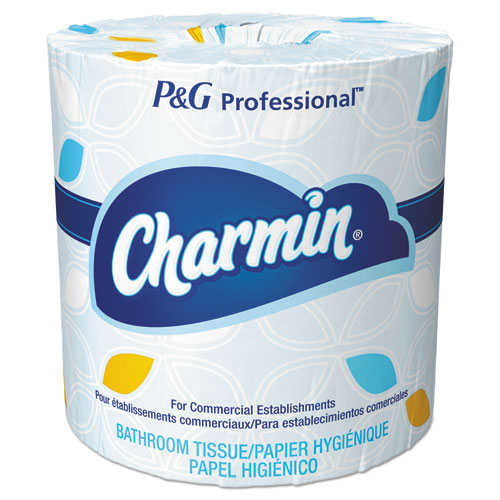 Image of Charmin® Commercial Bathroom Tissue, Septic Safe, Individually Wrapped, 2-Ply, White, 450 Sheets/Roll, 75 Rolls/Carton