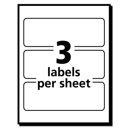 Image of Avery® Removable Multi-Use Labels, Inkjet/Laser Printers, 1.5 X 3, White, 3/Sheet, 50 Sheets/Pack, (5440)