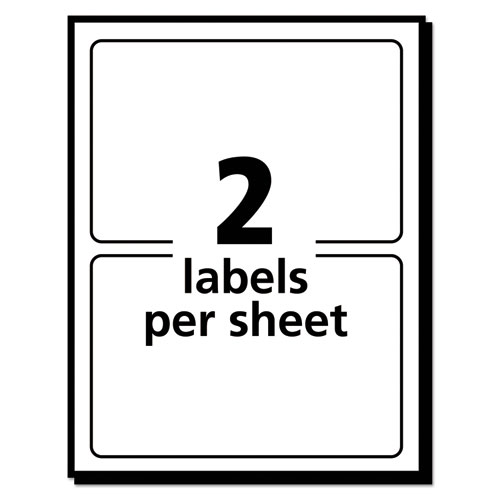 Removable Multi-Use Labels, Inkjet/Laser Printers, 2 x 4, White, 2/Sheet, 50 Sheets/Pack