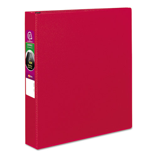 Image of Avery® Durable Non-View Binder With Durahinge And Slant Rings, 3 Rings, 1.5" Capacity, 11 X 8.5, Red