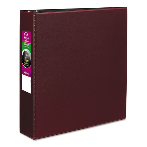 Durable Non-View Binder with DuraHinge and Slant Rings, 3 Rings, 2" Capacity, 11 x 8.5, Burgundy