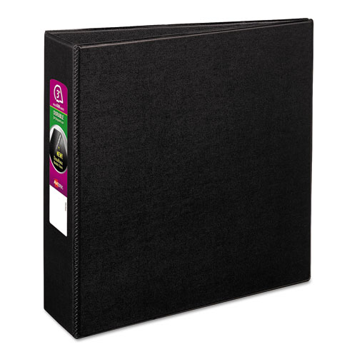 Durable Non-View Binder with DuraHinge and Slant Rings, 3 Rings, 3" Capacity, 11 x 8.5, Black | by Plexsupply
