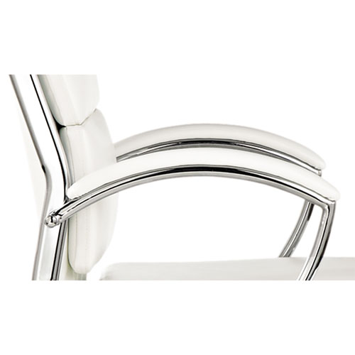 Image of Alera® Neratoli Series Replacement Arm Pads For Alera Neratoli Series Chairs, Faux Leather, 1.77 X 15.15 X 0.59, White, 2/Set