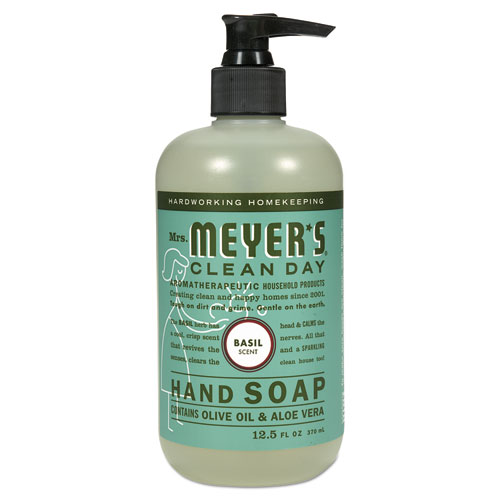 Image of Mrs. Meyer'S® Clean Day Liquid Hand Soap, Basil, 12.5 Oz, 6/Carton