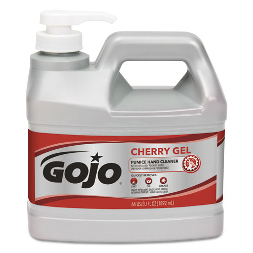 Cherry Gel Pumice Hand Cleaner, 1/2 Gal Bottle, 4/carton