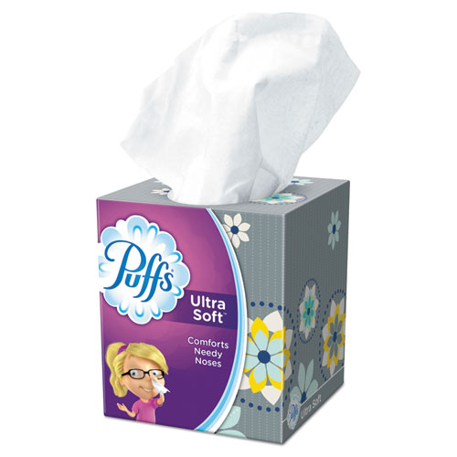 Puffs® Ultra Soft Facial Tissue, 2-Ply, White, 56 Sheets/Box