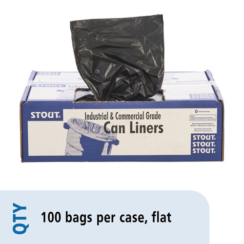 Commercial trash bags 60 gallon 38x60 1.5 mil case of 100