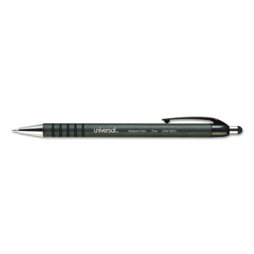 Ballpoint Pen, Retractable, Medium 1 mm, Blue Ink, Blue Barrel, Dozen