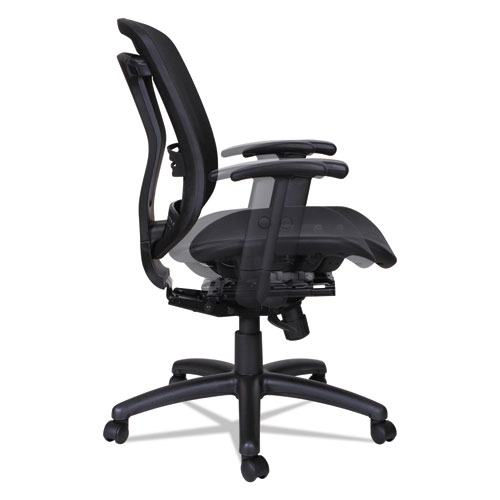 Image of Alera Eon Series Multifunction Mid-Back Suspension Mesh Chair, Supports Up to 275 lb, 17.51" to 21.25" Seat Height, Black