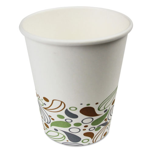 Boardwalk® Deerfield Printed Paper Hot Cups, 8 oz, 50 Cups/Sleeve, 20 Sleeves/Carton