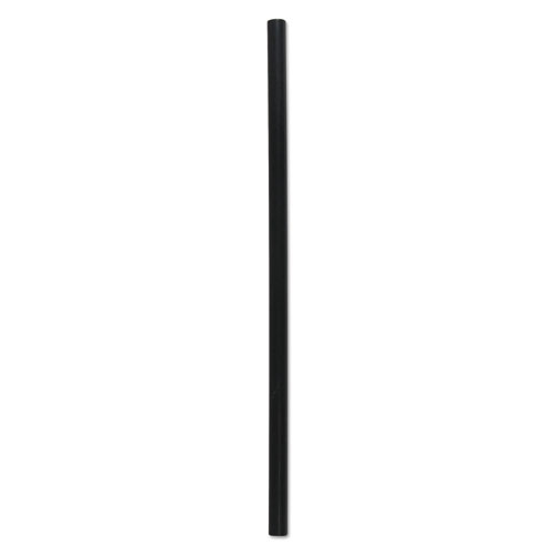 Giant Straws, 7 3/4, Black, 1500/Carton