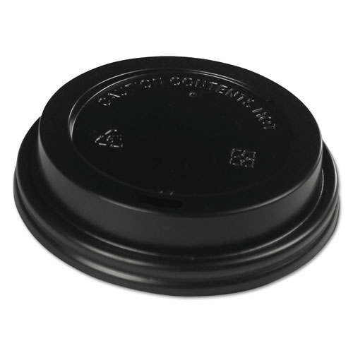 Image of Hot Cup Lids, Fits 10 oz to 20 oz Hot Cups, Black, 1,000/Carton