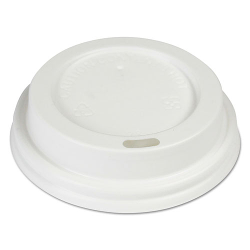Hot Cup Lids, Fits 8 oz Hot Cups, White, 50/Sleeve, 20 Sleeves/Carton