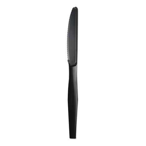 Image of Heavyweight Polypropylene Cutlery, Knife, Black, 1000/Carton