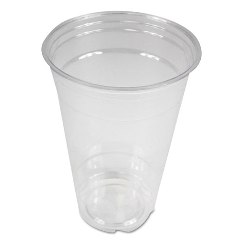 Clear Plastic Cold Cups, 20 oz, PET, 20 Cups/Sleeve, 50 Sleeves/Carton