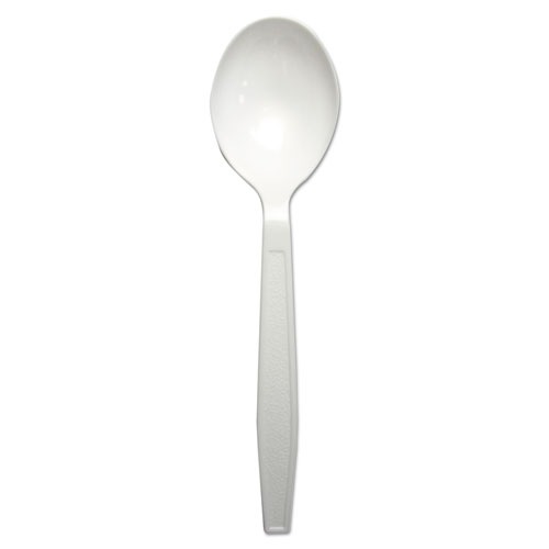 Boardwalk® Heavyweight Polypropylene Cutlery, Soup Spoon, White, 1000/Carton