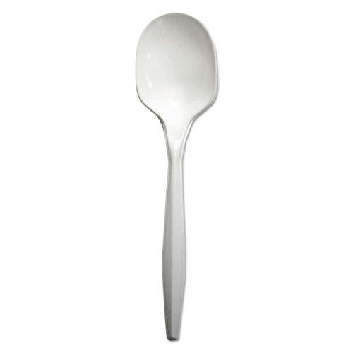 1000 Pack Plastic Tea Spoons Lightweight - White