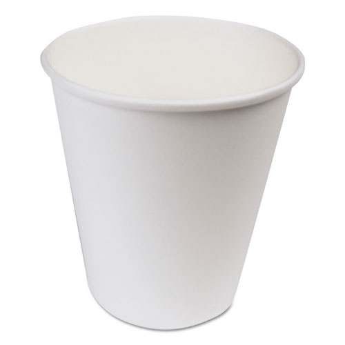 Boardwalk® Paper Hot Cups, 10 oz, White, 20 Cups/Sleeve, 50 Sleeves/Carton