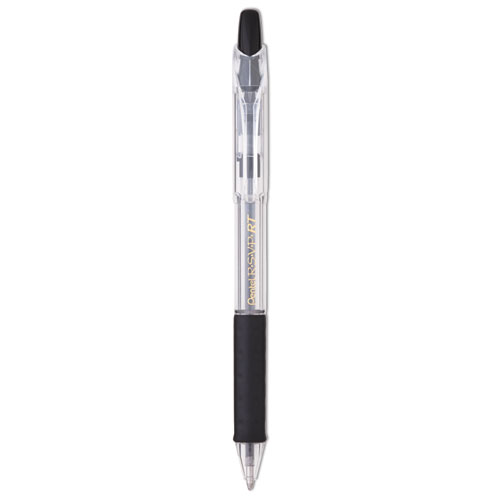Pentel® R.S.V.P. RT Ballpoint Pen, Retractable, Medium 1 mm, Assorted Ink Colors, Clear Barrel, 8/Pack