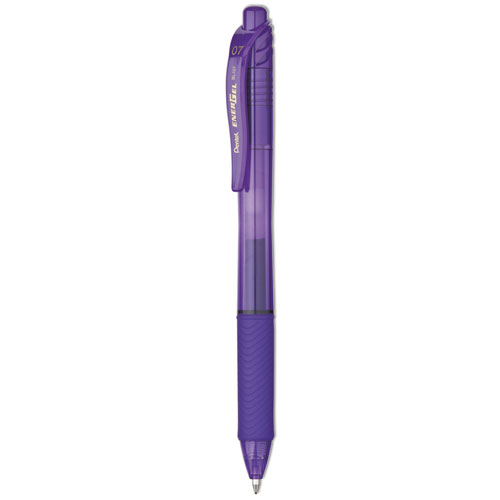 Image of EnerGel-X Gel Pen, Retractable, Medium 0.7 mm, Violet Ink, Violet Barrel, Dozen