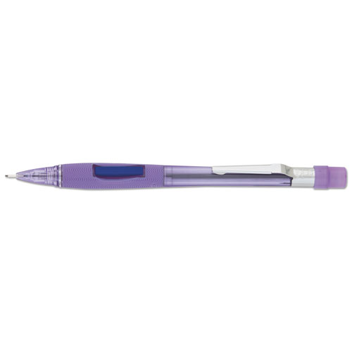 Quicker Clicker Mechanical Pencil, 0.7 mm, HB (#2.5), Black Lead, Transparent Violet Barrel | by Plexsupply