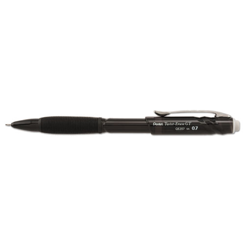 Twist-Erase GT Pencils, 0.7 mm, HB (#2.5), Black Lead, Black Barrel