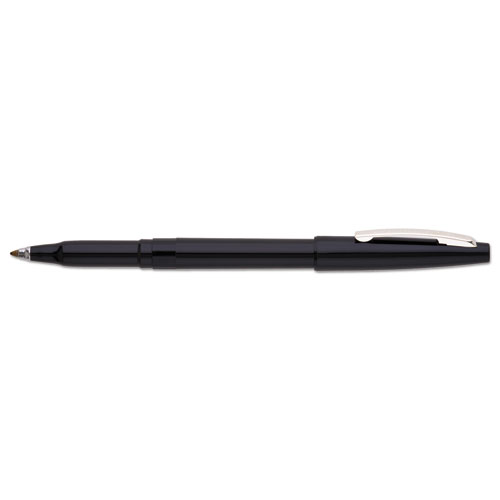 Rolling Writer Stick Roller Ball Pen, Medium 0.8mm, Black Ink/Barrel, Dozen | by Plexsupply