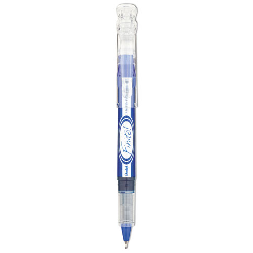Finito! Stick Porous Point Pen, Extra-Fine 0.4mm, Blue Ink, Blue/Silver Barrel | by Plexsupply