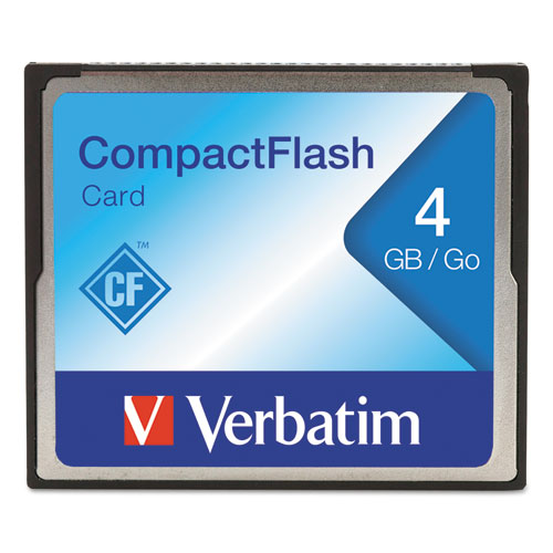 Verbatim - compact flash card, 4gb, sold as 1 ea