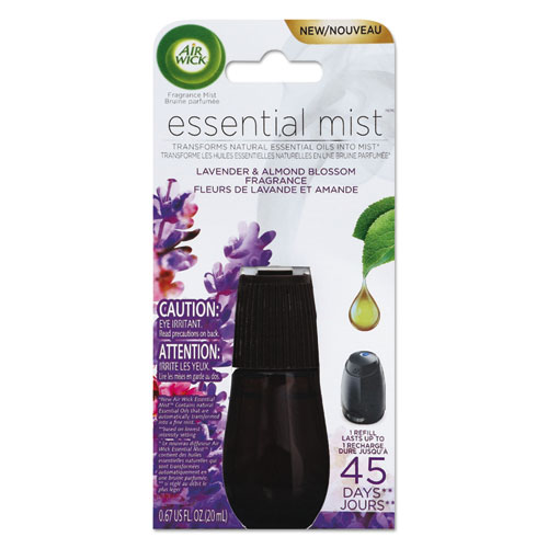 Essential Mist Refill, Lavender and Almond Blossom, 0.67 oz Bottle, 6/Carton