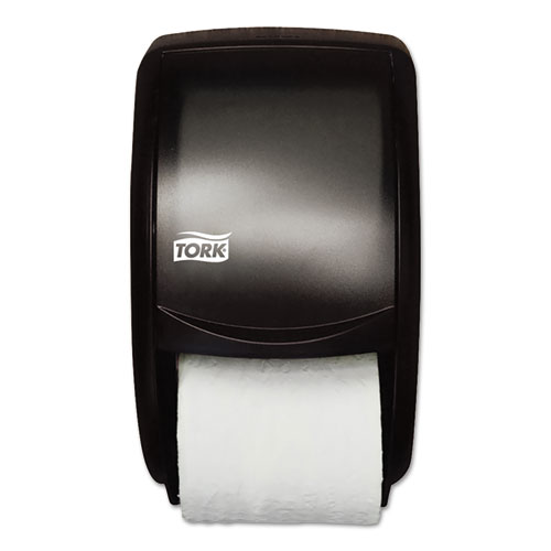 Tork® Twin Standard Roll Bath Tissue Dispenser, Plastic, 7.5 x 7 x 12.75, Smoke
